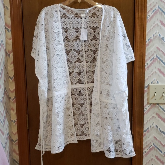 Christopher & Banks Sweaters - White Lace Cardigan - Never Worn